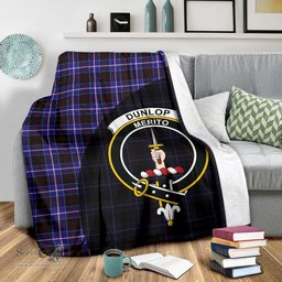 Scottish Dunlop Modern Clan Tartan Blanket - Wave Style Scottish Plaid Tartan Plaid