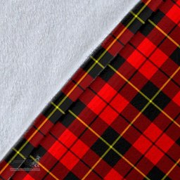 Scottish Wallace Hunting - Red Clan Tartan Blanket - Wave Style Scottish Plaid Tartan Plaid