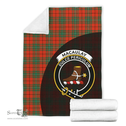 Scottish MacAulay Ancient Clan Tartan Blanket - Wave Style Scottish Plaid Tartan Plaid