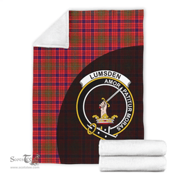 Scottish Lumsden Modern Clan Tartan Blanket - Wave Style Scottish Plaid Tartan Plaid