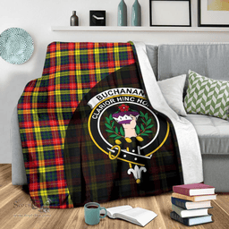 Scottish Buchanan Modern Clan Tartan Blanket - Wave Style Scottish Plaid Tartan Plaid