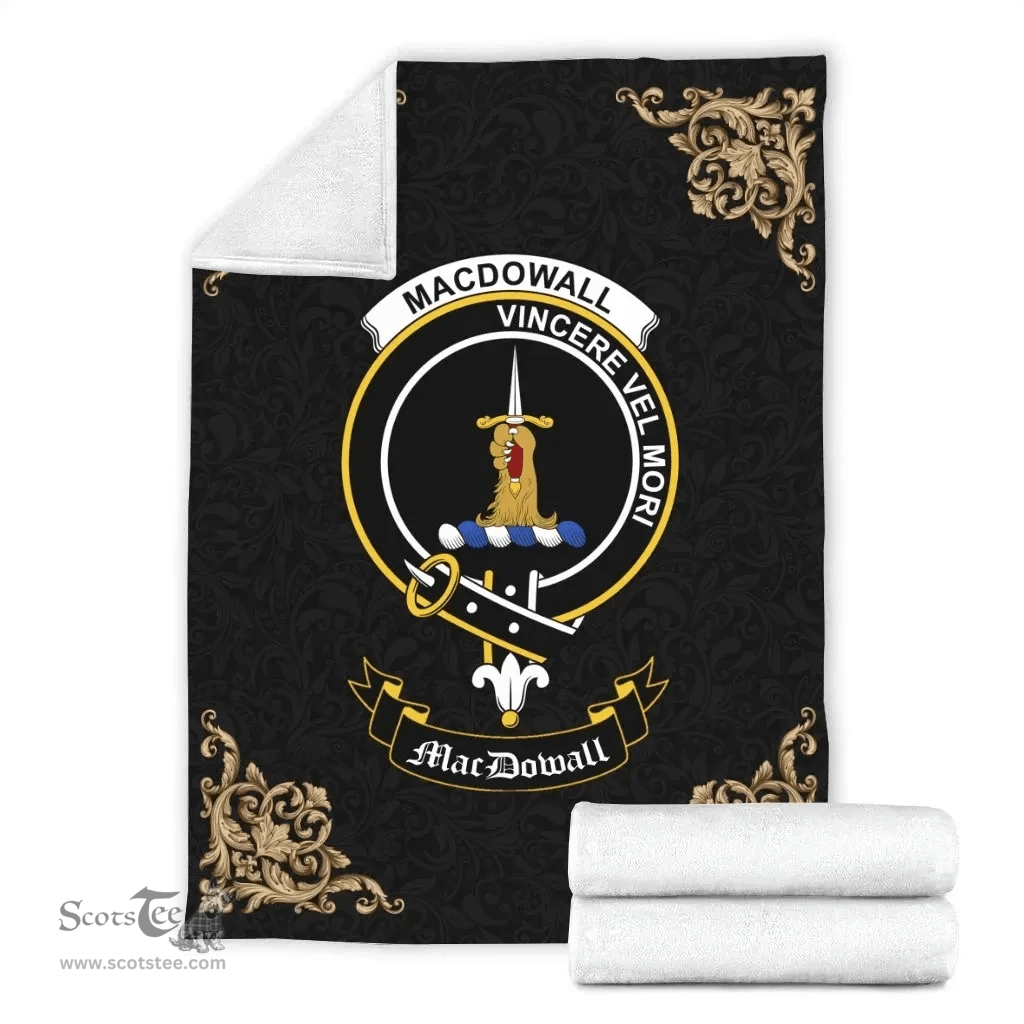 Scottish MacDowall (of Garthland) Clan Tartan Blanket - Black Style Scottish Plaid Tartan Plaid