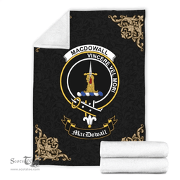 Scottish MacDowall (of Garthland) Clan Tartan Blanket - Black Style Scottish Plaid Tartan Plaid