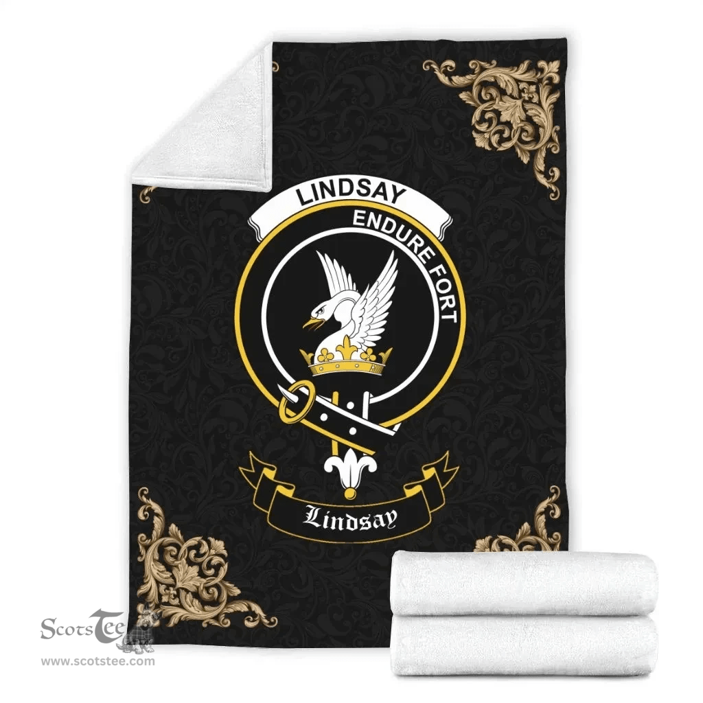 Scottish Lindsay Clan Tartan Blanket - Black Style Scottish Plaid Tartan Plaid