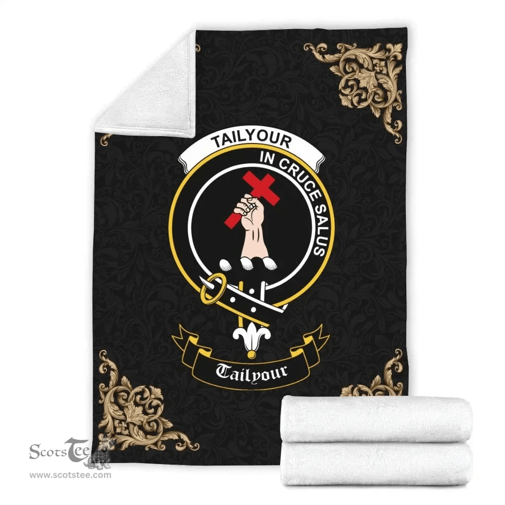 Scottish Tailyour (or Taylor) Clan Tartan Blanket - Black Style Scottish Plaid Tartan Plaid