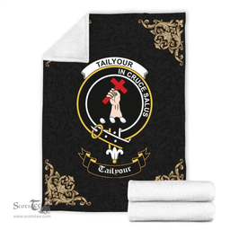 Scottish Tailyour (or Taylor) Clan Tartan Blanket - Black Style Scottish Plaid Tartan Plaid