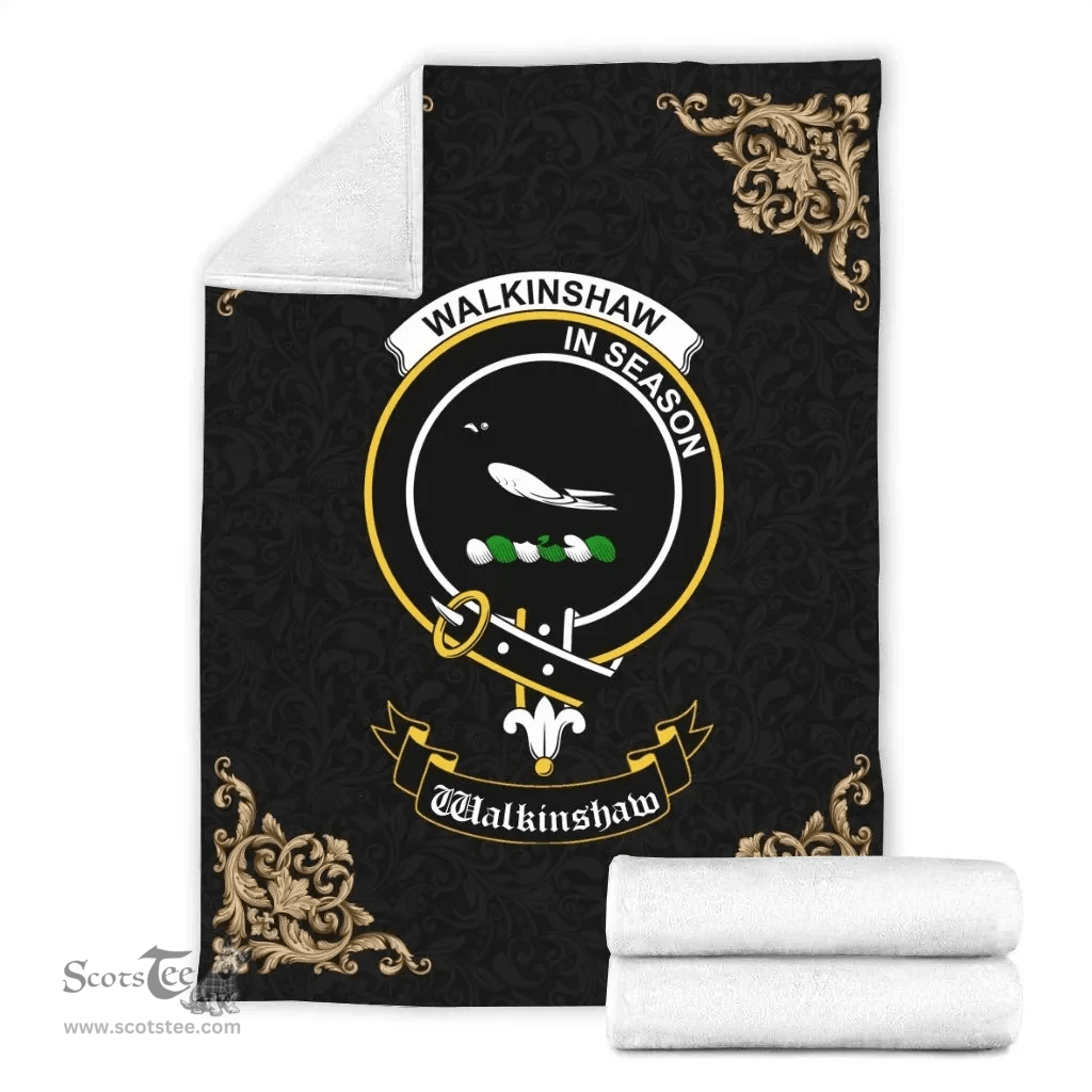 Scottish Walkinshaw Clan Tartan Blanket - Black Style Scottish Plaid Tartan Plaid