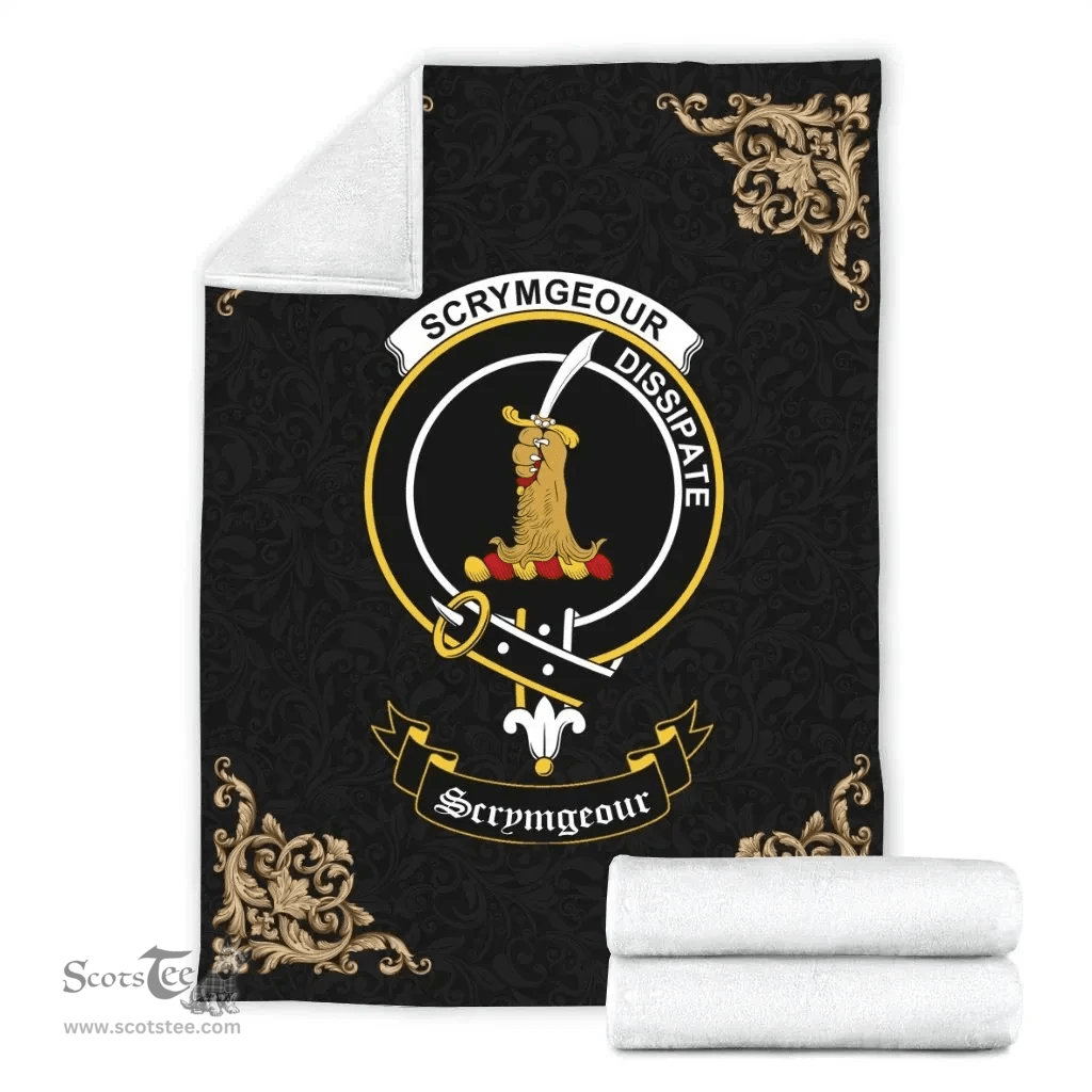 Scottish Scrymgeour Clan Tartan Blanket - Black Style Scottish Plaid Tartan Plaid