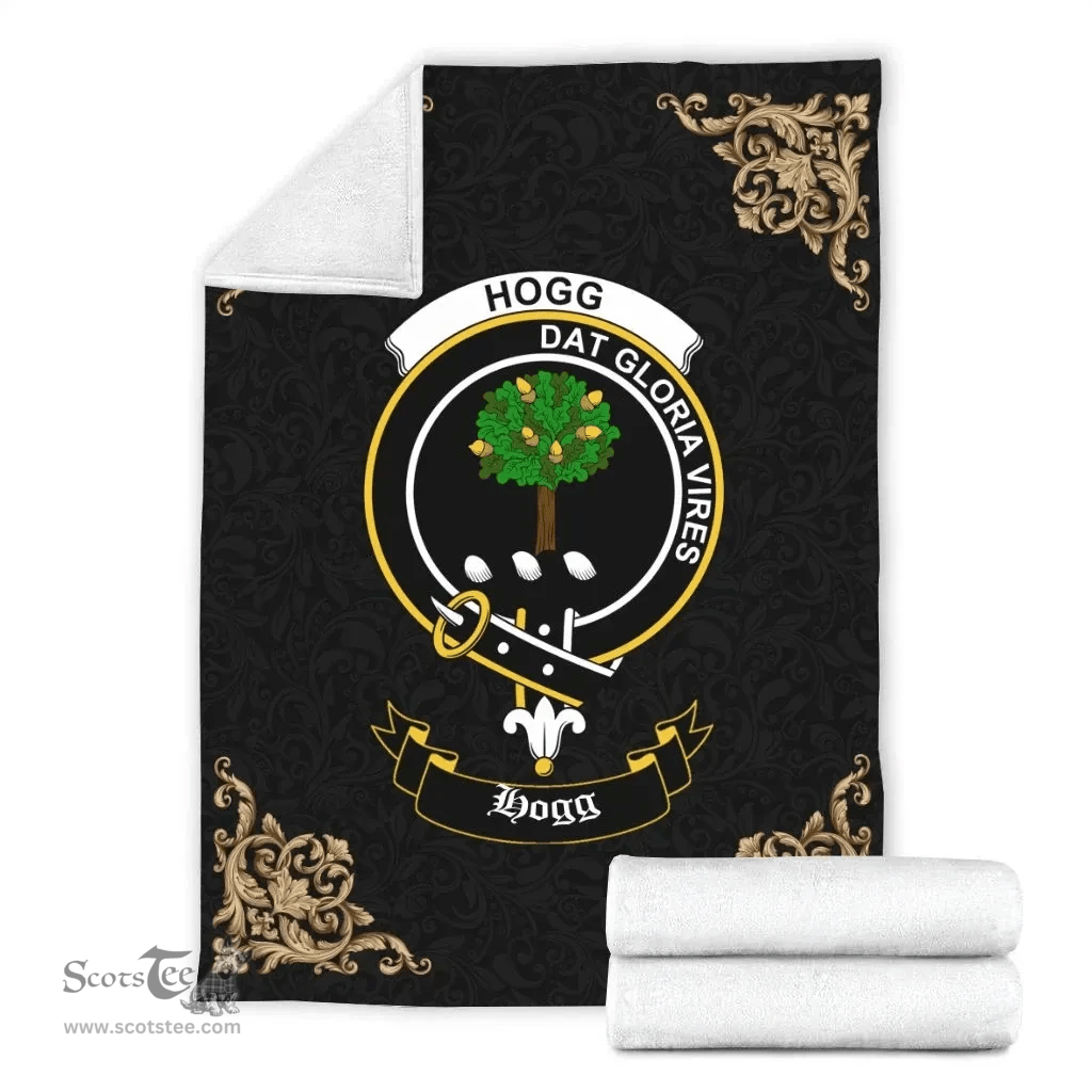 Scottish Hogg (or Hog) Clan Tartan Blanket - Black Style Scottish Plaid Tartan Plaid