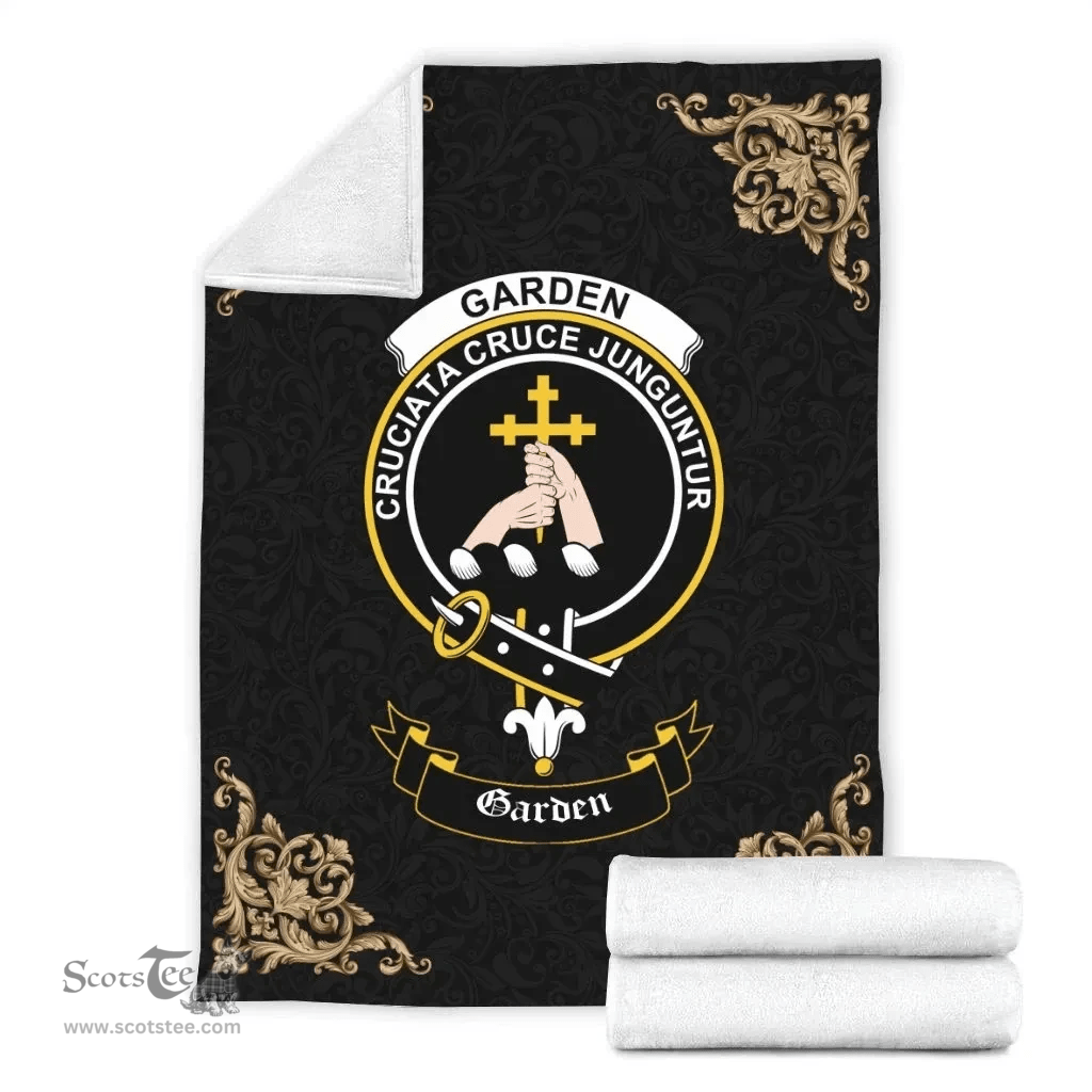Scottish Garden (or Gardyne) Clan Tartan Blanket - Black Style Scottish Plaid Tartan Plaid