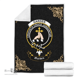 Scottish Garden (or Gardyne) Clan Tartan Blanket - Black Style Scottish Plaid Tartan Plaid