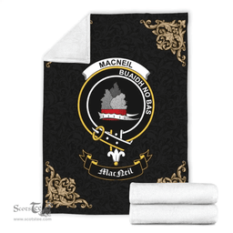 Scottish MacNeil (of Barra) Clan Tartan Blanket - Black Style Scottish Plaid Tartan Plaid