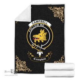 Scottish Campbell (of Breadalbane) Clan Tartan Blanket - Black Style Scottish Plaid Tartan Plaid
