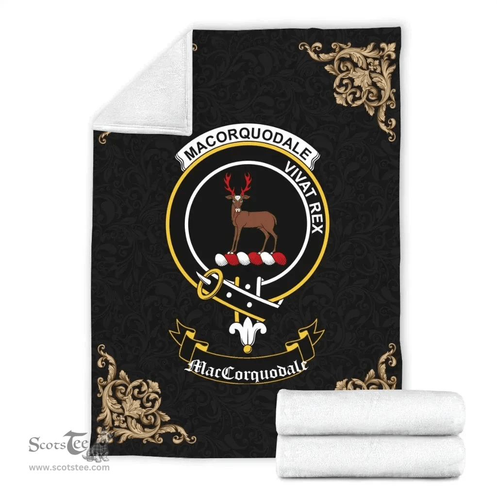 Scottish MacCorquodale Clan Tartan Blanket - Black Style Scottish Plaid Tartan Plaid