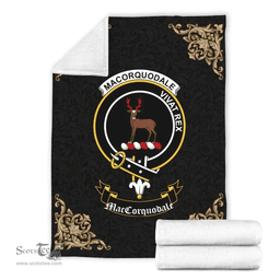 Scottish MacCorquodale Clan Tartan Blanket - Black Style Scottish Plaid Tartan Plaid