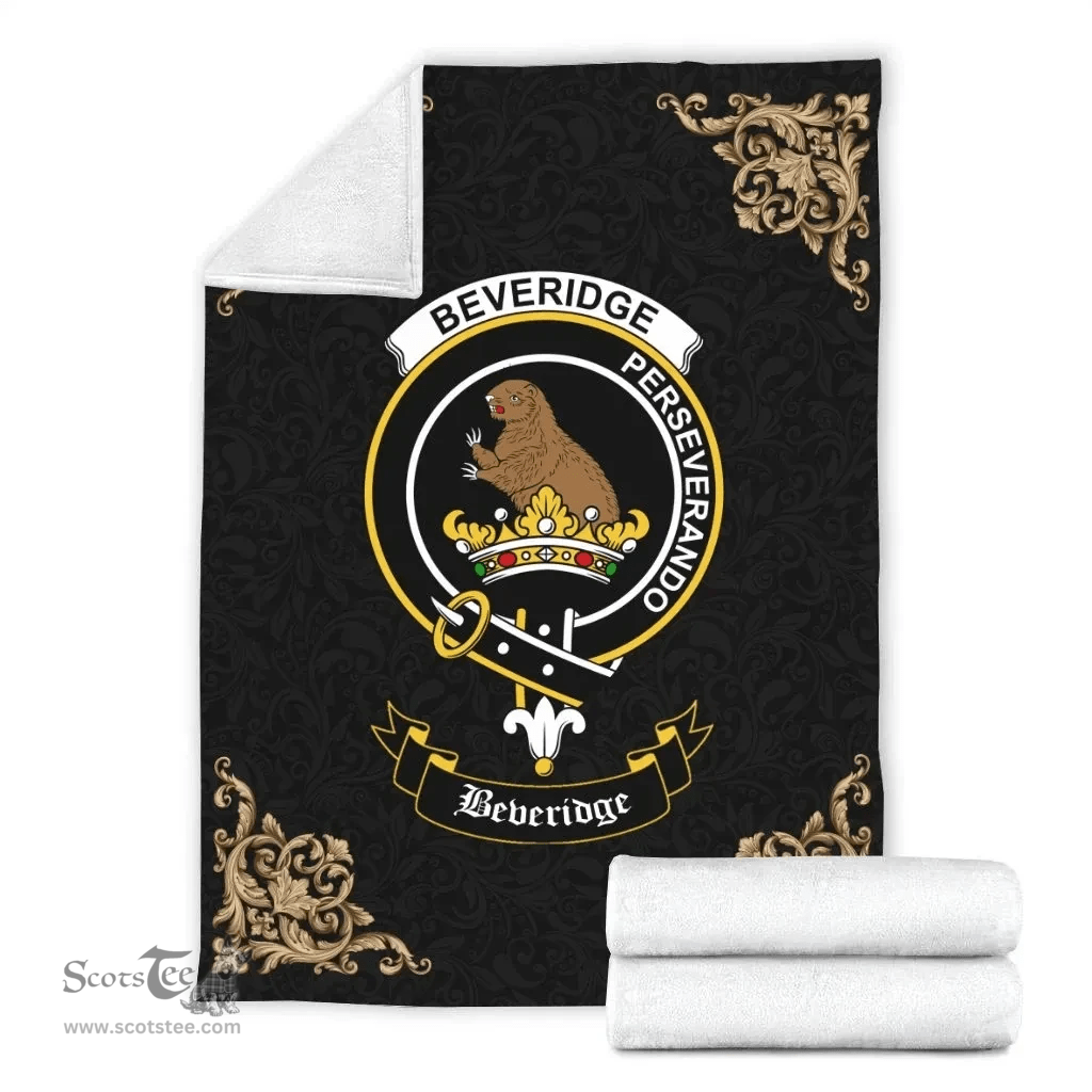 Scottish Beveridge (Beveridge-Duncan) Clan Tartan Blanket - Black Style Scottish Plaid Tartan Plaid