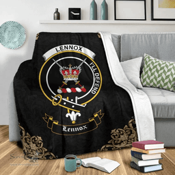 Scottish Lennox (Lennox Kincaid) Clan Tartan Blanket - Black Style Scottish Plaid Tartan Plaid