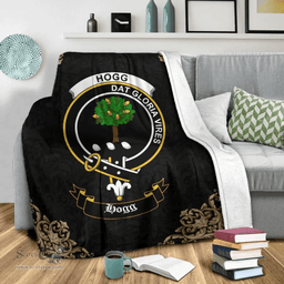 Scottish Hogg (or Hog) Clan Tartan Blanket - Black Style Scottish Plaid Tartan Plaid