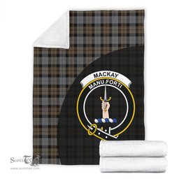 Scottish MacKay Weathered Clan Tartan Blanket - Wave Style Scottish Plaid Tartan Plaid