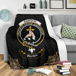 Scottish Garden (or Gardyne) Clan Tartan Blanket - Black Style Scottish Plaid Tartan Plaid