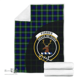 Scottish Forbes Modern Clan Tartan Blanket - Wave Style Scottish Plaid Tartan Plaid