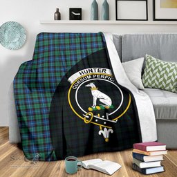Scottish Hunter Ancient Clan Tartan Blanket - Wave Style Scottish Plaid Tartan Plaid