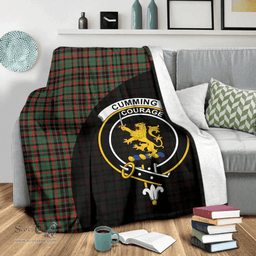 Scottish Cumming Hunting Ancient Clan Tartan Blanket - Wave Style Scottish Plaid Tartan Plaid