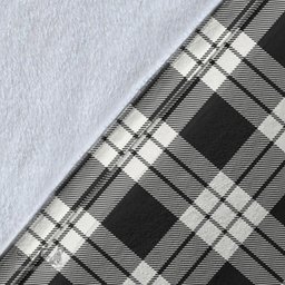 Scottish MacFarlane Black & White Ancient Clan Tartan Blanket - Wave Style Scottish Plaid Tartan Plaid