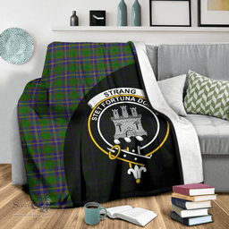 Scottish Strange of Balkaskie Clan Tartan Blanket - Wave Style Scottish Plaid Tartan Plaid
