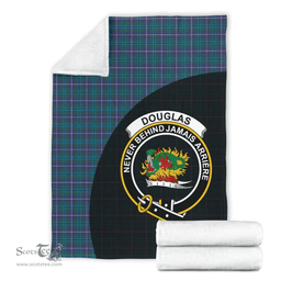 Scottish Douglas Modern Clan Tartan Blanket - Wave Style Scottish Plaid Tartan Plaid