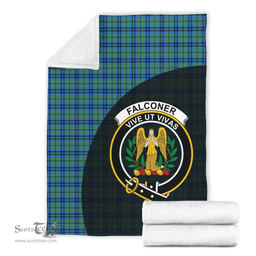 Scottish Falconer Clan Tartan Blanket - Wave Style Scottish Plaid Tartan Plaid