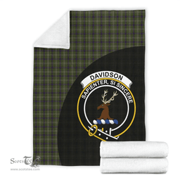 Scottish Davidson Tulloch Dress Clan Tartan Blanket - Wave Style Scottish Plaid Tartan Plaid