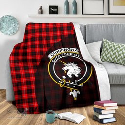 Scottish Cunningham Modern Clan Tartan Blanket - Wave Style Scottish Plaid Tartan Plaid