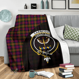 Scottish Carnegie Modern Clan Tartan Blanket - Wave Style Scottish Plaid Tartan Plaid