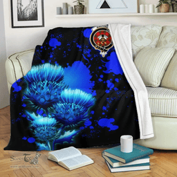 Scottish Maxtone Clan Tartan Blanket - Scotland Thistle Luxury Scottish Plaid Tartan Plaid
