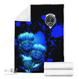 Scottish Davidson Clan Tartan Blanket - Scotland Thistle Luxury Scottish Plaid Tartan Plaid