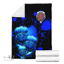 Scottish MacBain Clan Tartan Blanket - Scotland Thistle Luxury Scottish Plaid Tartan Plaid