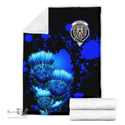 Scottish Preston Clan Tartan Blanket - Scotland Thistle Luxury Scottish Plaid Tartan Plaid