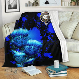 Scottish Norvel (or Norvill) Clan Tartan Blanket - Scotland Thistle Luxury Scottish Plaid Tartan Plaid