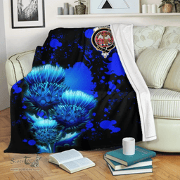 Scottish Straiton Clan Tartan Blanket - Scotland Thistle Luxury Scottish Plaid Tartan Plaid