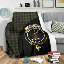 Scottish Davidson Tulloch Dress Clan Tartan Blanket - Wave Style Scottish Plaid Tartan Plaid