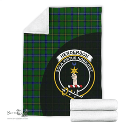 Scottish Henderson Modern Clan Tartan Blanket - Wave Style Scottish Plaid Tartan Plaid