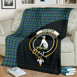 Scottish Hunter Ancient Clan Tartan Blanket - Wave Style Scottish Plaid Tartan Plaid