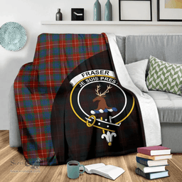 Scottish Fraser Ancient Clan Tartan Blanket - Wave Style Scottish Plaid Tartan Plaid