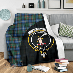 Scottish MacRae Hunting Ancient Clan Tartan Blanket - Wave Style Scottish Plaid Tartan Plaid