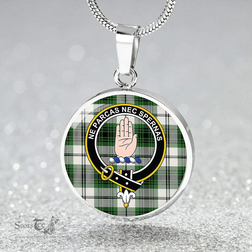 Scottish Lamont Dress (MacLamont Dress) Ancient Clan Tartan Circle Necklace - Crest Classic Scottish Plaid Tartan Plaid