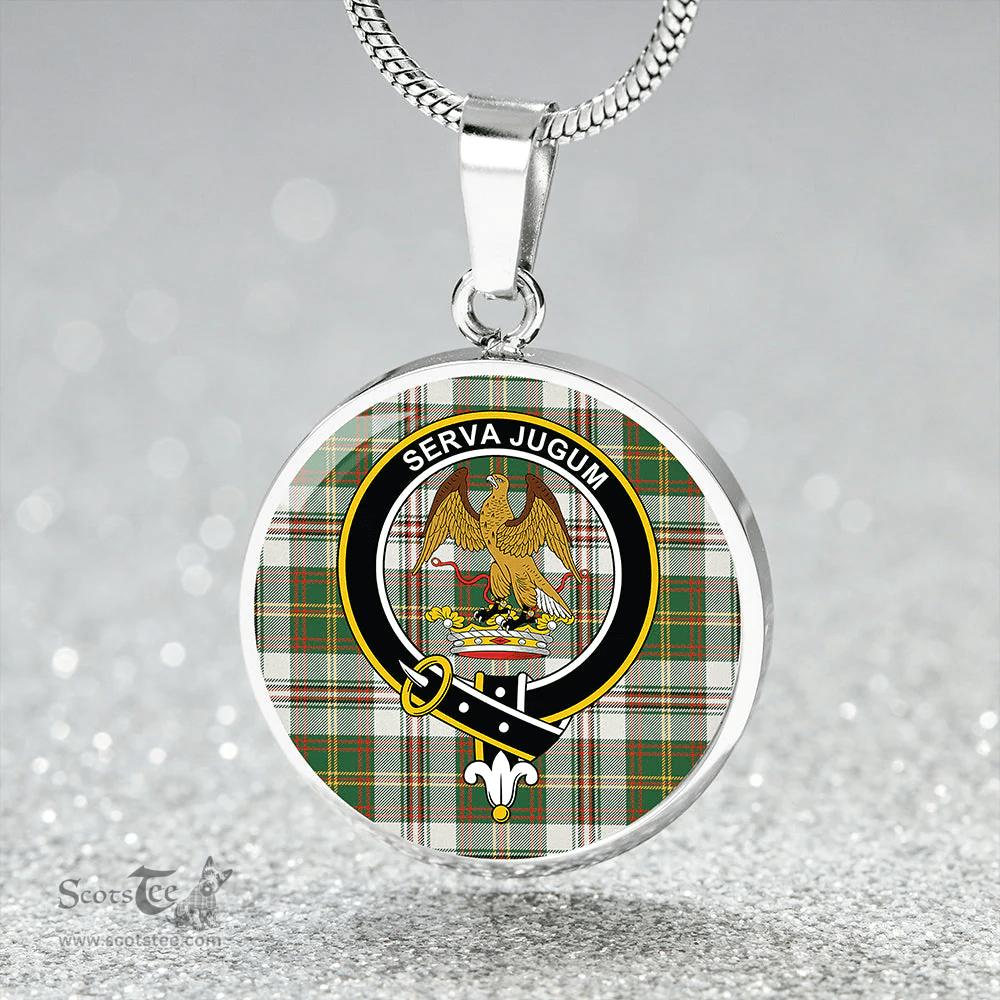 Scottish Hay Dress Ancient Clan Tartan Circle Necklace - Crest Classic Scottish Plaid Tartan Plaid