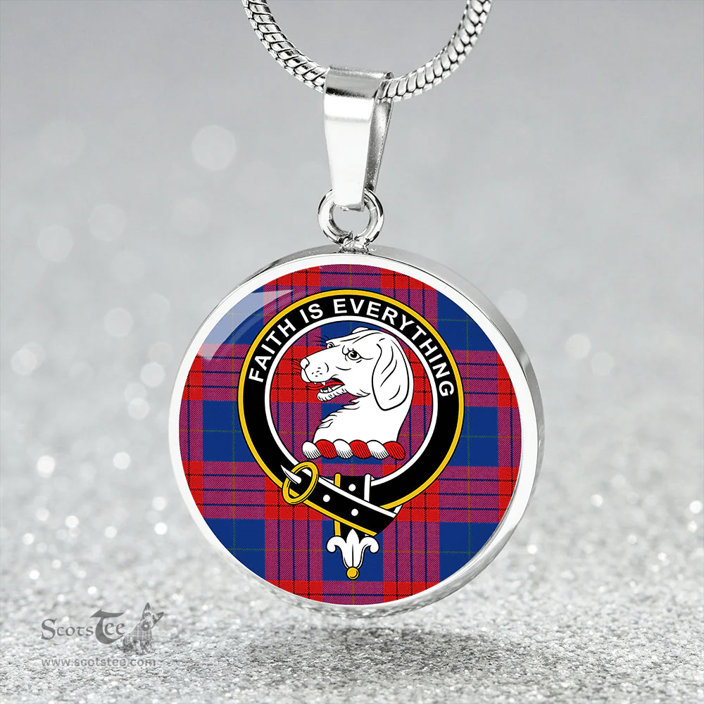 Scottish Robinson Dress (Robins Dress) Modern Clan Tartan Circle Necklace - Crest Classic Scottish Plaid Tartan Plaid