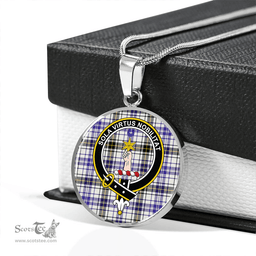Scottish Henderson Dress (MacKendrick Dress) Modern Clan Tartan Circle Necklace - Crest Classic Scottish Plaid Tartan Plaid