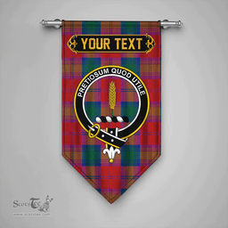 Scottish Auchinleck Clan Tartan Gonfalon - Crest Personalize Scottish Plaid Tartan Plaid
